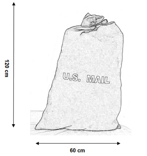 canvas postal sack matera technical drawing