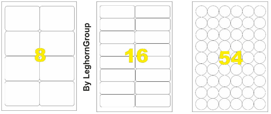customized adhesive labels and bar code sheets