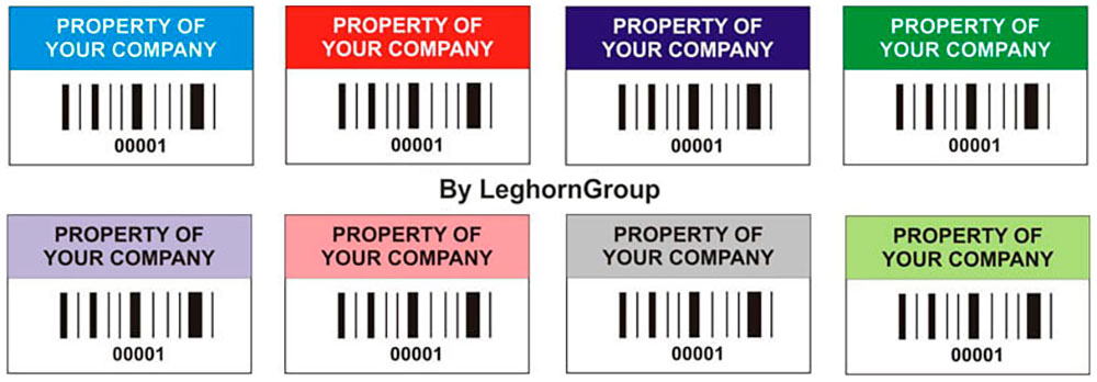 identification asset labels colours customizations