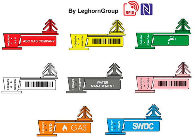 wire plastic seal rfid anchorflag colors customizations