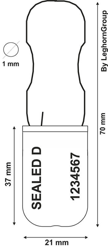 padlock seal 180-1 in-ya technical drawing