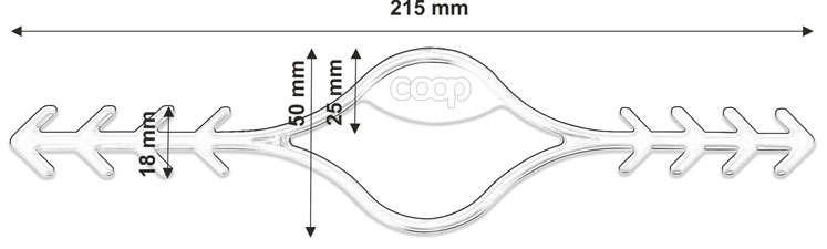 face mask ear strap extension hook technical drawing