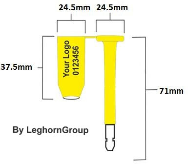 Container Bolt Seal 70mm Anti Spin Lock drawing