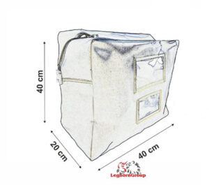 Hamburg A3 Document Reusable Security bags with top opening, transparent pockets, numbered seals & RFID