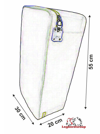 Padded Reusable Security Bag (Daytona) technical drawing